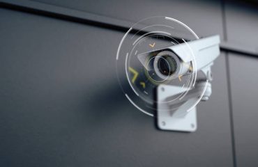 Outdoor Security camera. CCTV, secure, monitoring concept. 3d rendering